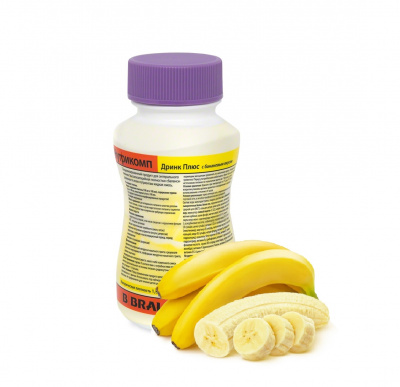 Нутрикомп Дринк Плюс банановый 200 мл. в пластиковой бутылке купить оптом в Грозном