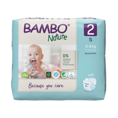 Эко-подгузники Bambo Nature 2 (3-6 кг), 30 шт купить оптом в Грозном