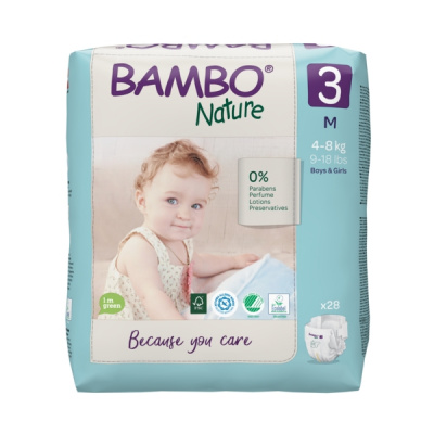 Эко-подгузники Bambo Nature 3 (4-8 кг), 28 шт купить оптом в Грозном